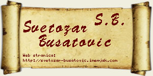 Svetozar Bušatović vizit kartica